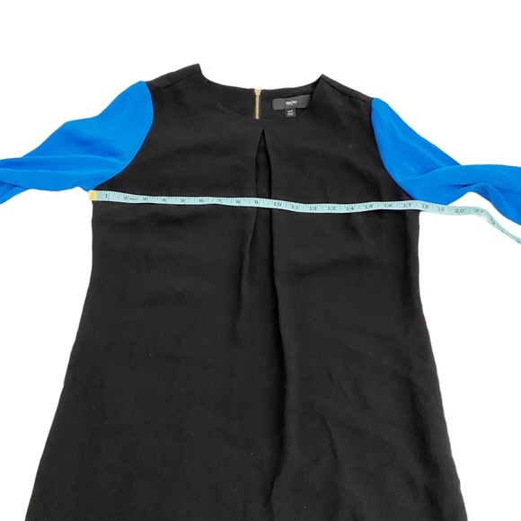 Mossimo Black Shift Tunic Dress With Long Blue Sleeves, Size XS - Picture 6 of 10